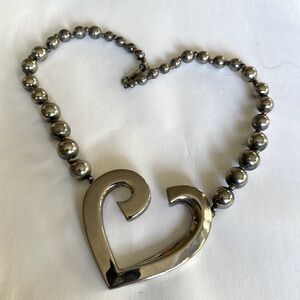 Vintage signed silver Carol Dauplaise necklace - 15” c. 1979